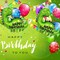 Large Green Dinosaur Balloons – 2 PCS 35 Inch Dino Foil Balloons for Kids Birthday Party (Birthday Hat Green Dinosaur 1)